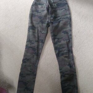 Hudson raw edge camo jeans
